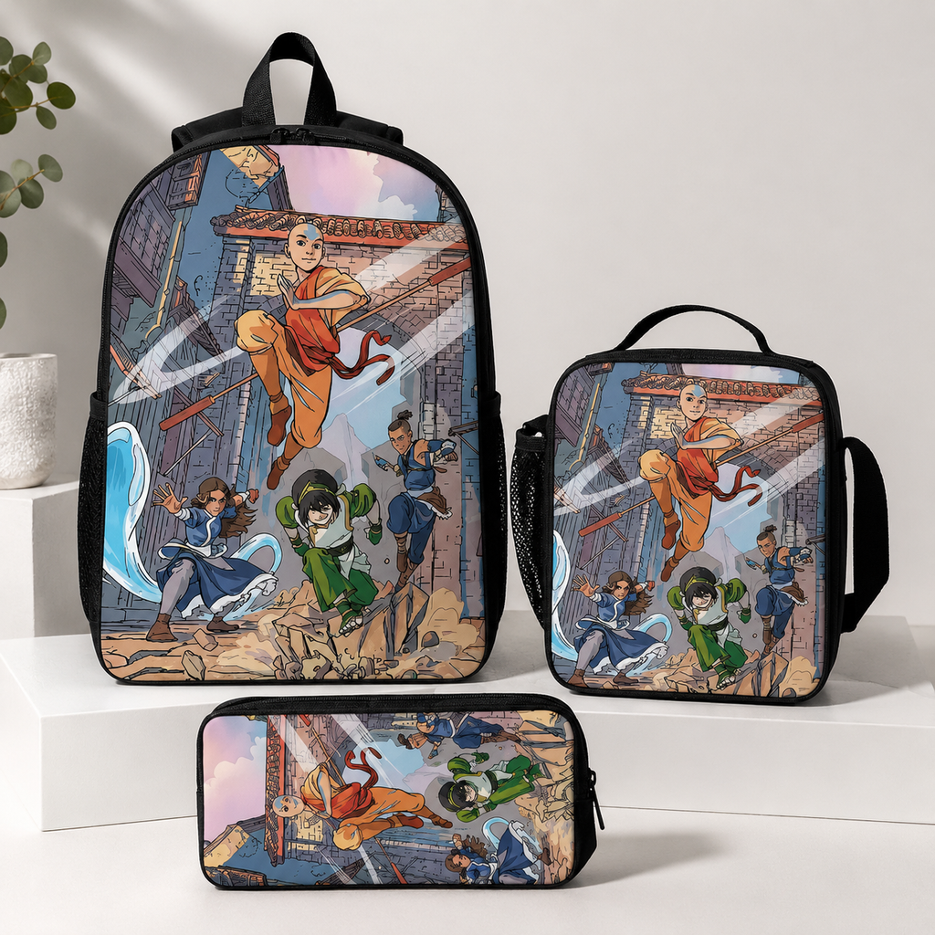 Avatar Aang 3PCS School Backpack Set - Prime Brick Store
