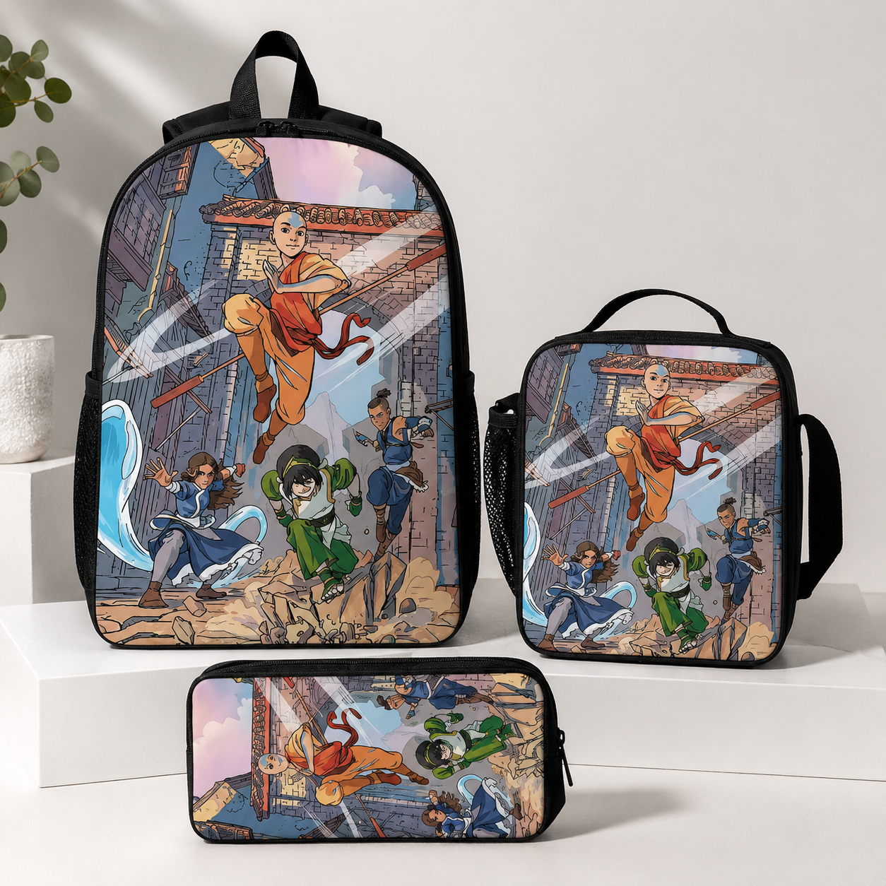 Avatar Aang 3PCS School Backpack Set - Prime Brick Store