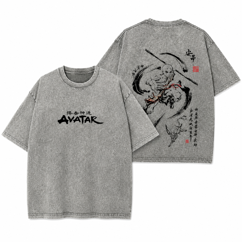 Unisex Avatar: Aang Vintage Wash T-Shirt – Avatar: The Last Airbender - Prime Brick Store