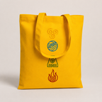 Four Nations Golden Tote – Elemental Embroidery Shopper Bag