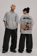 Unisex Avatar: The Last Airbender Aang Four Elements Retro Washed Graphic T-Shirt - Prime Brick Store
