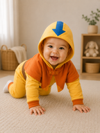 Baby Air Monk Hooded Romper with Cape