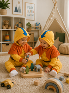 Baby Air Monk Hooded Romper with Cape
