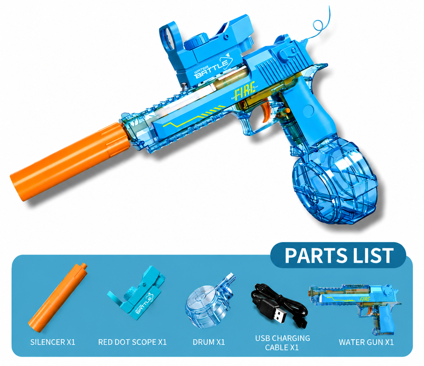 Raptor Aqua Shot Electric Gel Blaster - Prime Brick Store