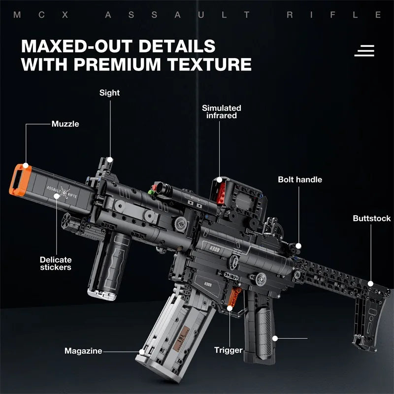 MCX Assault Rifle (1589 pcs) - Prime Brick Store