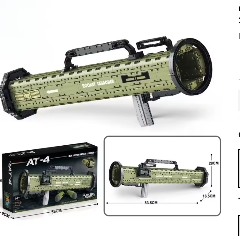 Reobrix 77027 AT-4 M136 Bazooka (1748 Bricks) - Prime Brick Store