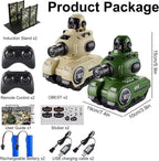 RC Battle Tanks 2‑Pack – Infrared Remote Control Combat Vehicles with Lights & Sounds for Kids - Prime Brick Store