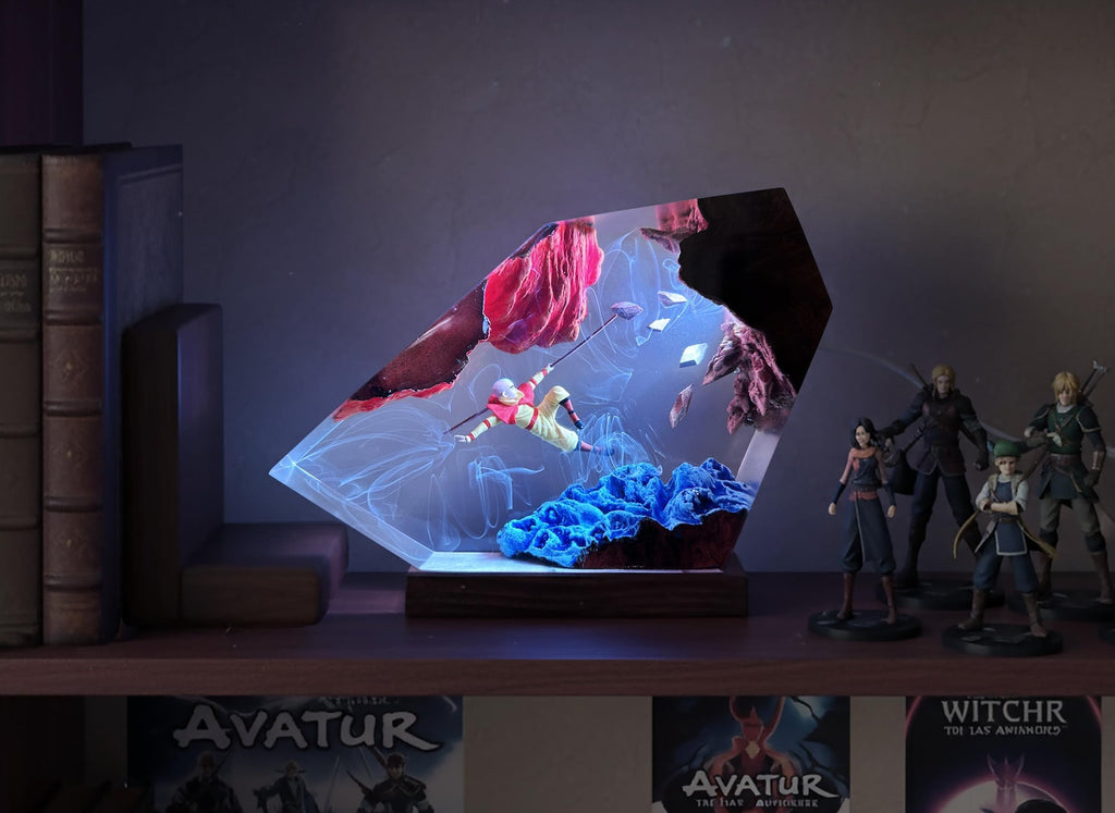 Handmade Aang Resin Lamp | Avatar Night Light
