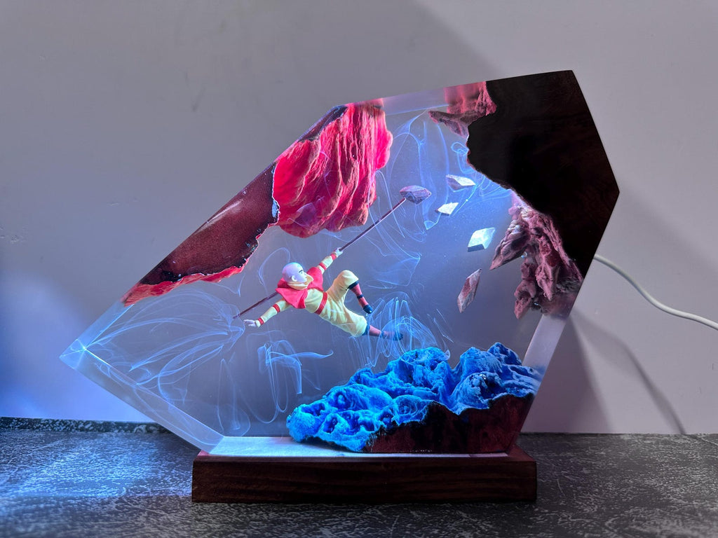 Handmade Aang Resin Lamp | Avatar Night Light