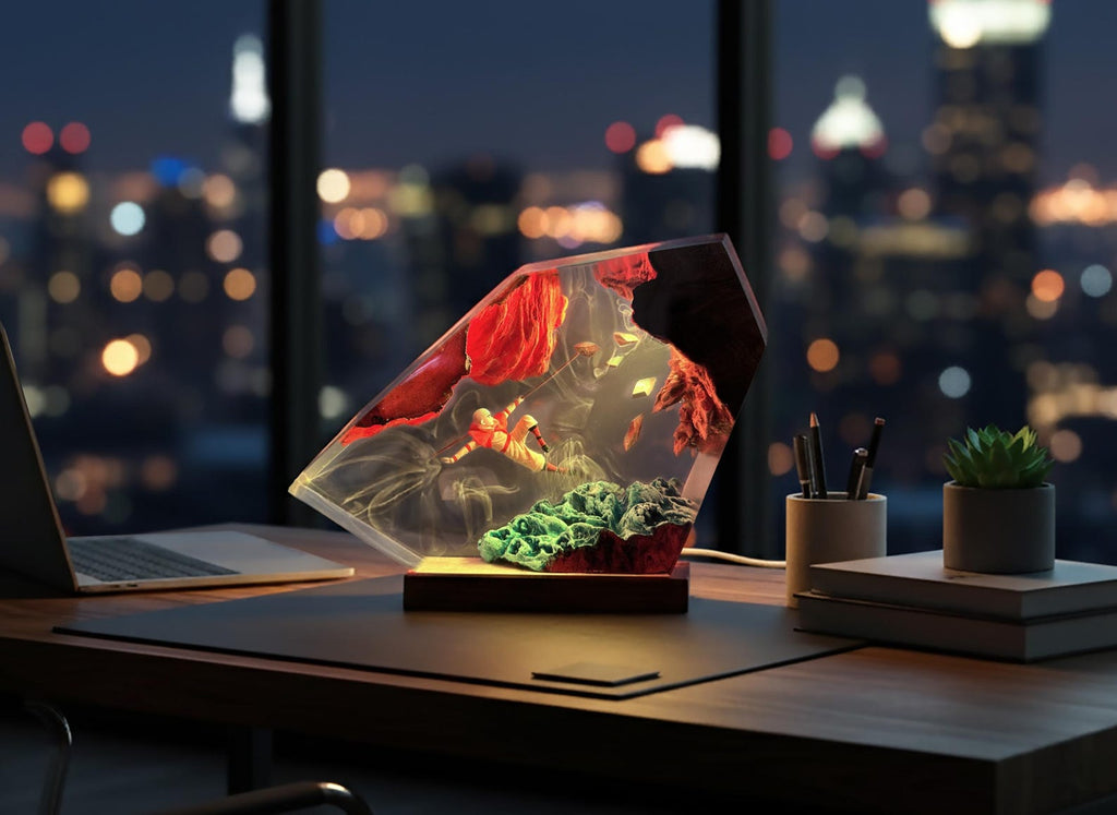Handmade Aang Resin Lamp | Avatar Night Light