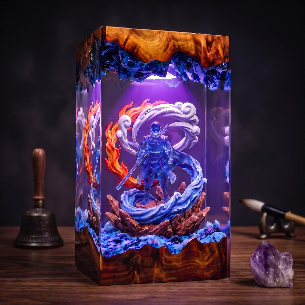 Elemental Monk Resin Lamp | Fantasy Night Light