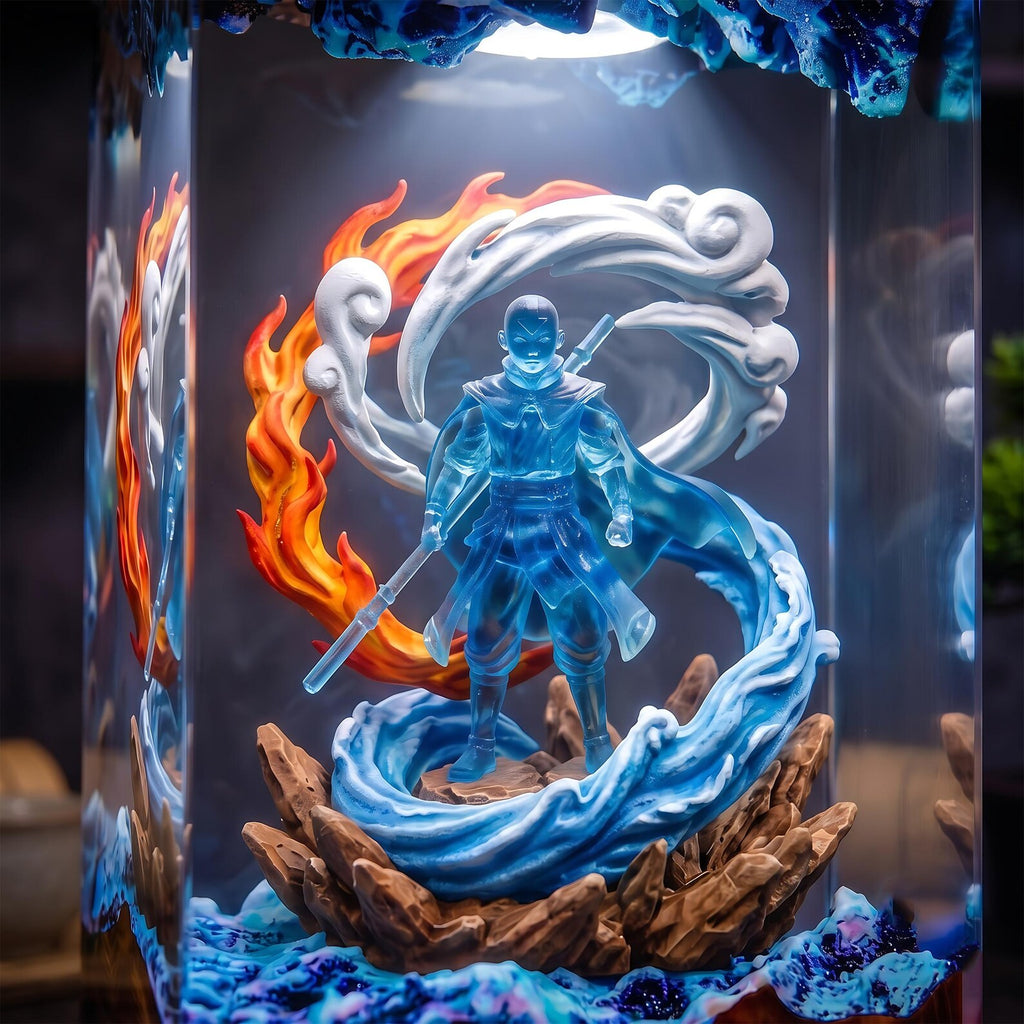 Elemental Monk Resin Lamp | Fantasy Night Light