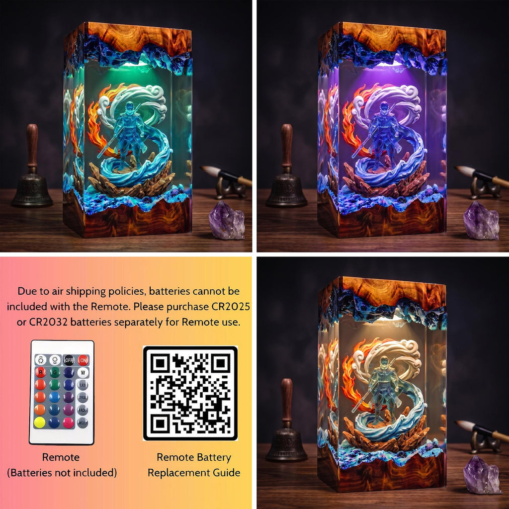 Elemental Monk Resin Lamp | Fantasy Night Light