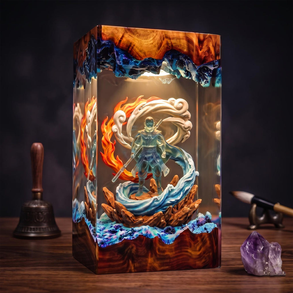 Elemental Monk Resin Lamp | Fantasy Night Light