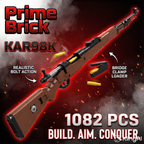98K Tactical Brick Rifle — Functional Brick Maquette (1206 pieces) - Prime Brick Store