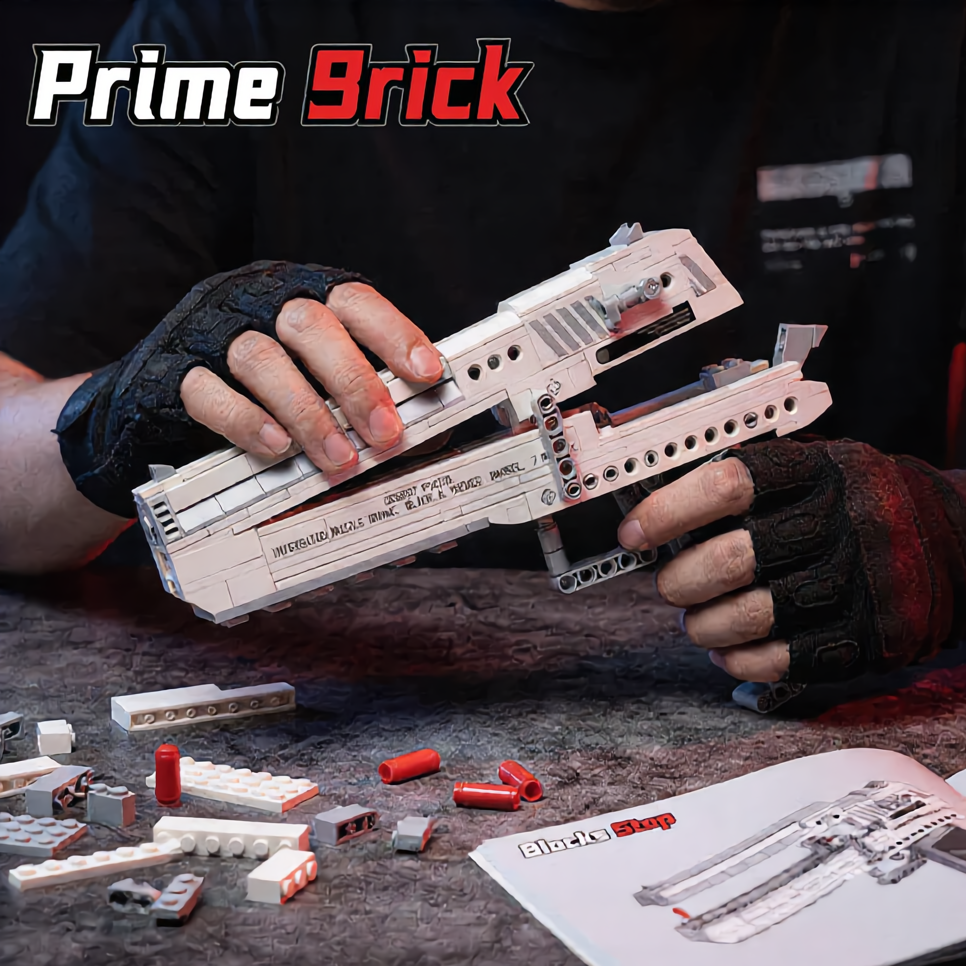 Desert Eagle pistol (408 brick pieces) - Prime Brick Store