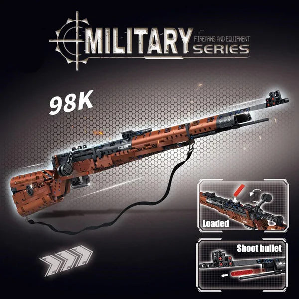 98K Tactical Brick Rifle — Functional Brick Maquette (1206 pieces) - Prime Brick Store