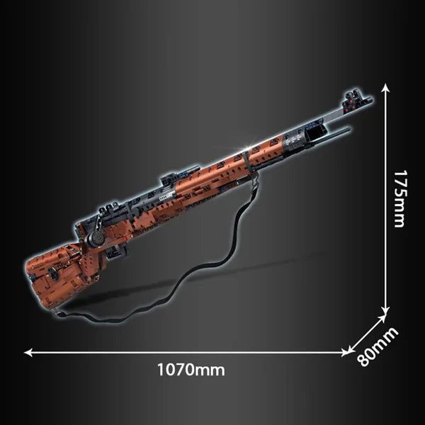 98K Tactical Brick Rifle — Functional Brick Maquette (1206 pieces) - Prime Brick Store