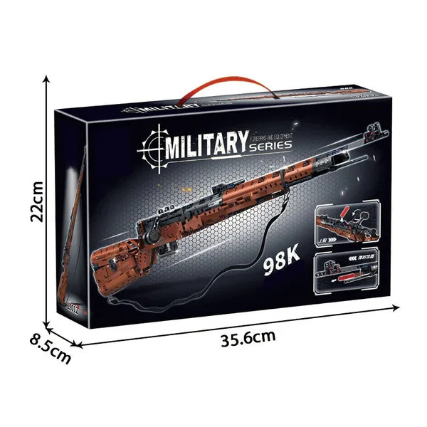 98K Tactical Brick Rifle — Functional Brick Maquette (1206 pieces) - Prime Brick Store