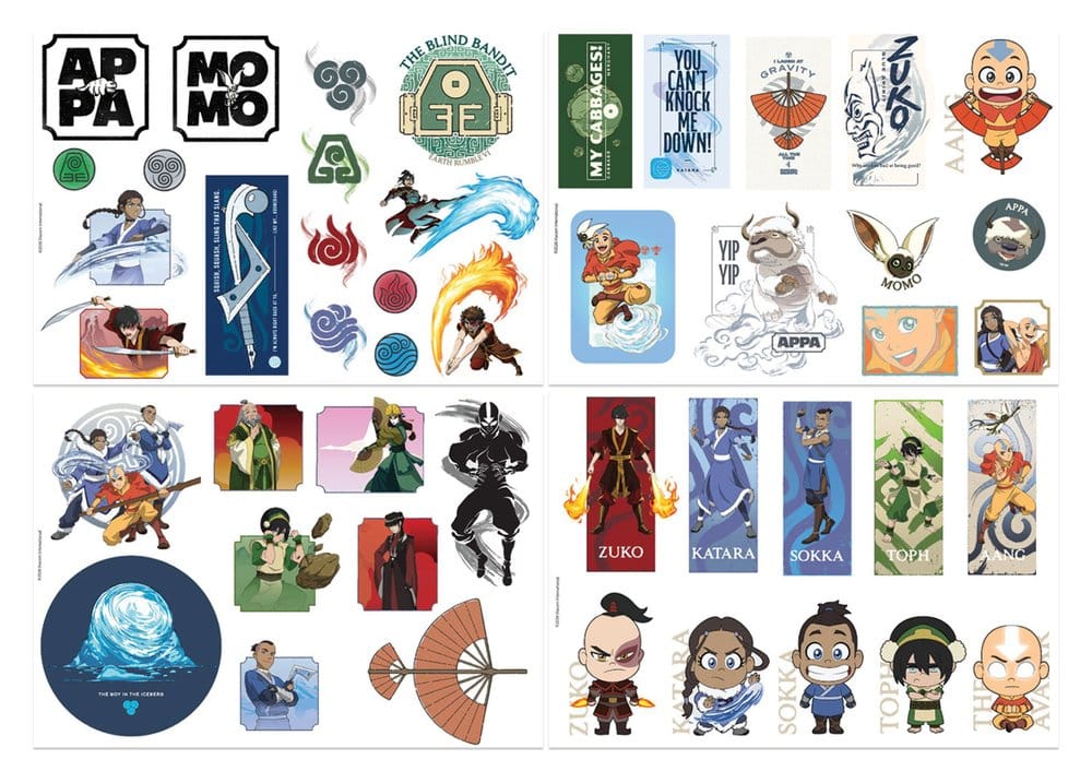 Avatar: The Last Airbender Official Character Tech Stickers - Prime Brick Store
