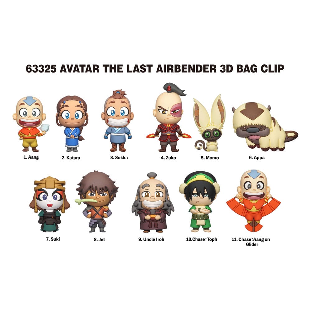 Avatar The Last Airbender 3D PVC Bag Clips Display Series 1 (24) - Prime Brick Store